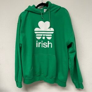 Saint Patrick’s Day Men’s Vintage Green Hoodie, Size: Large